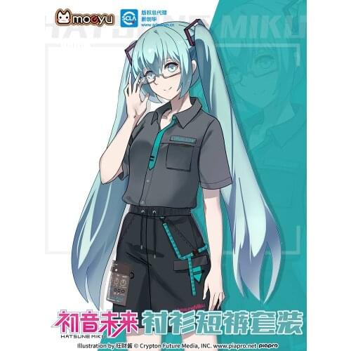 Fashion Anime Vocaloid Shirt Pants Set Short Sleeve Manga T-shirt Cosplay Miku Costume Suit Cartoon Tee Student Men Women Summer