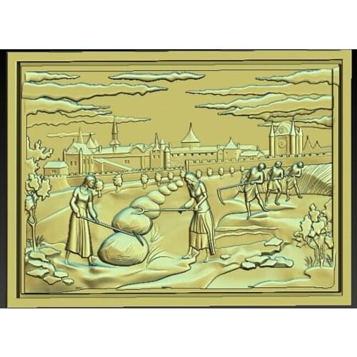 STL Model for CNC Router 3D Printer Artcam Aspire Bas Relief - Working