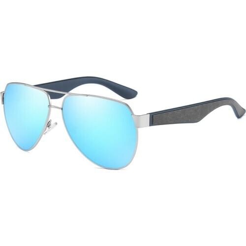 Logorela Design JM0018 Polarized Sunglasses Men Vintage Pilot Frame Retro Sun Glasses Pilot TR90 Elastic Leg glasses UV400