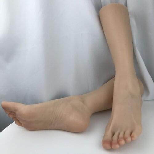 KnowU Silicone Foot Model Female Legs New Platinum Silicone Realistic Foot Ankle Positioning
