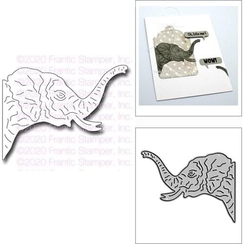 New Peek Around Elephant Craft Embossing Mold 2021 Metal Cutting Dies for DIY Decorative Scrapbooking Album Card Making No Stamp