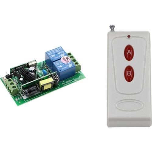 New AC 85V-250V 2CH RF Wireless Remote Control Switch System Transmitter and Receiver 10A Wireless Switch ON OFF Long Range