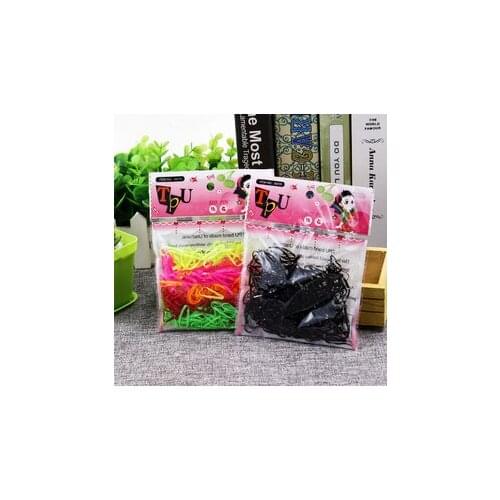 500sets about 200pcs/set Disposable Rubber Hair Ropes Hairband Braids Hair Accessory Elastic Hair Band Ties Ropes