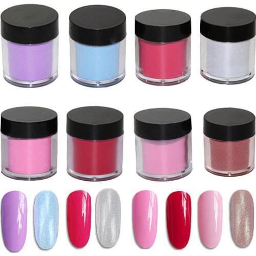 Dipping Powder 8 Colors 10 ML/Jar Nail Dipping Powder without Lamp Cure quick Dry Powder Nails Dipping Powder Dip Nail Gel