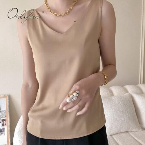 Женские шелковые майки Ordifree China At AliExpress
