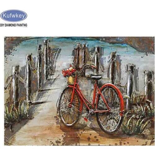 Full square 5D DIY Diamond Painting"bicycle"Diamond Embroidery icons Cross Stitch Rhinestone Painting diamond Mosaic Home Decor