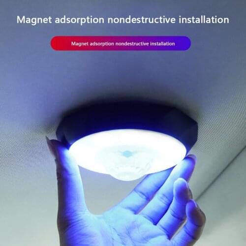 Ceiling Sound Activated Party Light Auto Roof Magnet Lamp Car-styling USB Charging Car Interior Atmosphere Lamp