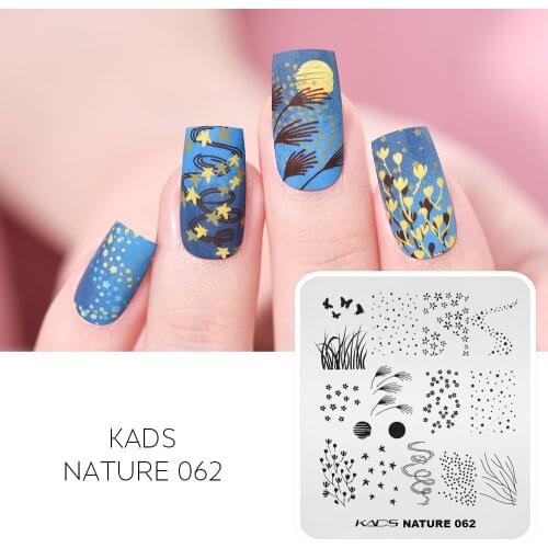 Nail Stamping Plate Moonlight Flower Leaves Pattern Design Nail Art Stamp Template Printing Stencil Image Tool for Nail Painting