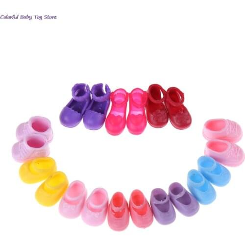 5 Pairs Assorted Cute Colorful Shoes Clothes Dress Prop For Doll Accessories
