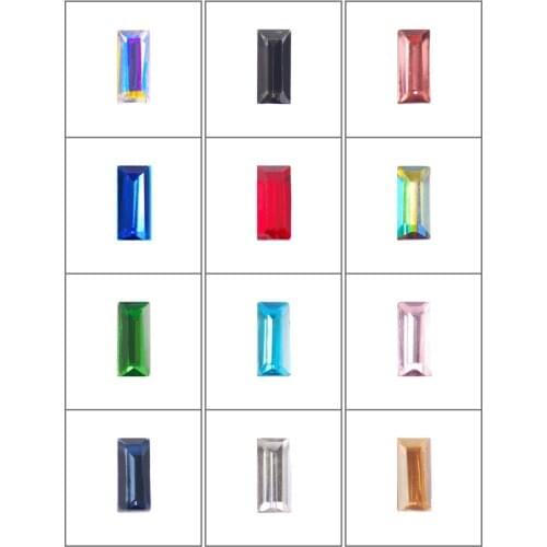 2-10mm Small Size Rectangle Pointback Glass Rhinestones Stones Crystal For Home Clothing Jewelry Handmade DIY Decorations