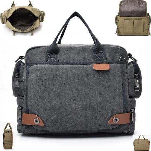 Summer Men Canvas Shoulder Bags Casual Tote Messenger Bags Male Crossbody Top Handle Bag Fashion Retro Boys Business Handbag