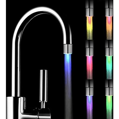 Led kitchen tap kitchen faucet spouts luminous Changing colore nozzle for kitchen tap