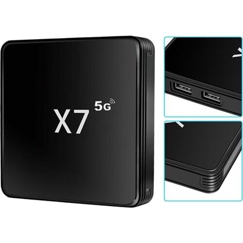 X7 TV Box 1GB+8GB Amlogic S905L2 Quad Core Dual Band 2.4G/5G WiFi 4K HDMI Android 7.1 Media Player Set Top Box