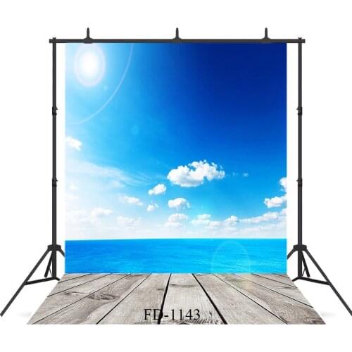 Sea Under Blue Sky Vinyl Background For Fond Photograph Child Baby Shower New Born Portrait Cloth Photo Backdrop Photophone