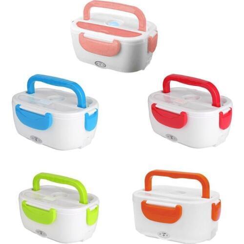 VODOOL Portable Electric Heating Lunch Box Kids Baby Car Travel Food Heater Rice Container Warmer 110V/220V 1.05L For Home Cars