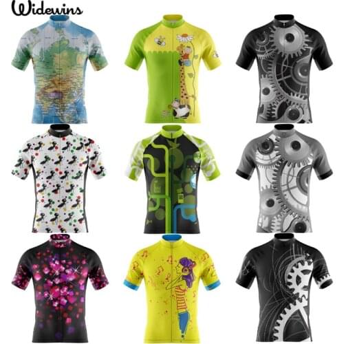 Widewins Pro Cycling Jersey Men Bicycle Jersey lightweight Mtb Seamless Process Bike Cycling Clothing Shirt Maillot Ciclismo