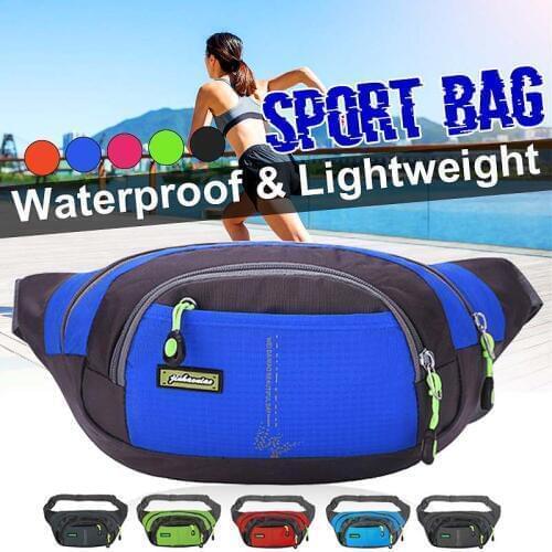 Men Women Fanny Pack Waterproof Zip Waist Bag Outdoor Sports Running Jogging Belt Pouch Water Bottle Money Phone Crossbody Bags