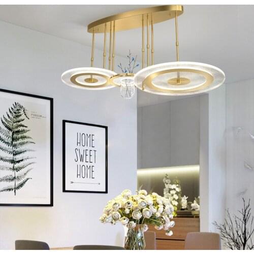 Gold Hanging Ceiling Lamps For Dining Room Home Decoration Modern Chandeliers Creative Led Nordic Decor For Kitchen Lighting