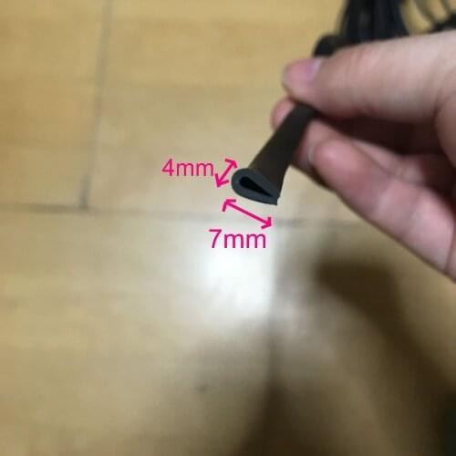 1m x 4mm x 7mm Universal Soft Flexible Weatherstrip U Channel Seal Strip Rubber Edge Trim