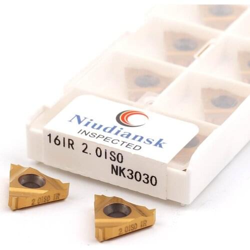 16IR 0.5/1.0/1.25/1.5/1.75/2.0/2.5/3.0/3.5 ISO NK3030 CNC Lathe Thread Turning Tools Carbide Insert Cutting Steel Nonstick knife