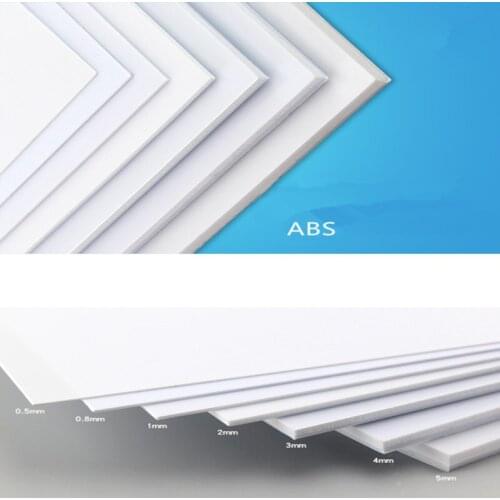 2mm to 10mm ABS Thickness 100mm 150mm 200mm long ABS Styrene Sheets White NEW More proportion customized service