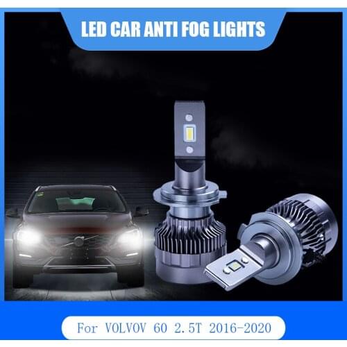2Pcs For VOLVOV 60 2.5T 2016-2020 LED Car Lights Anti Fog Lamp D2H H11 6000K Car LED Light Headlight Bulbs Kit Auto White Bulb