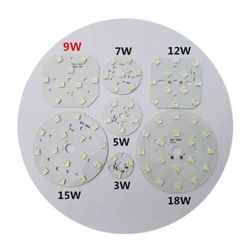 2Pcs SMD 6565 9W 65mm White Light LED Lighting Board Pannel Source Beads Aluminum Plate Base