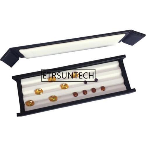 30pcs PU Leather Gem Display Tray Diamond Storage Box Jewelry Case With Cover Gemstone Organizer