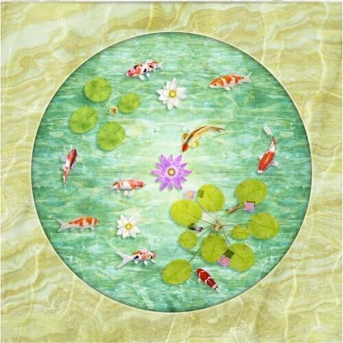 3d ceiling murals wallpaper 3D Nine Fish Figures New Chinese Style Ceiling Murals louts ceilings