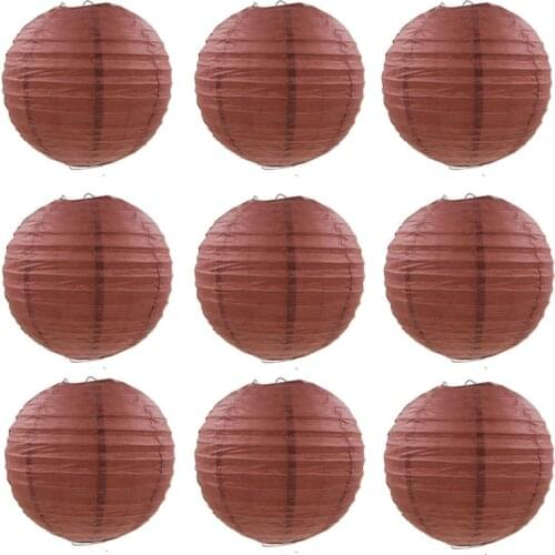 Coffee Party Accessories Round Chinese Paper Lantern Balloon Lamp Ball Light Party Supplies Halloween for Wedding Decoration