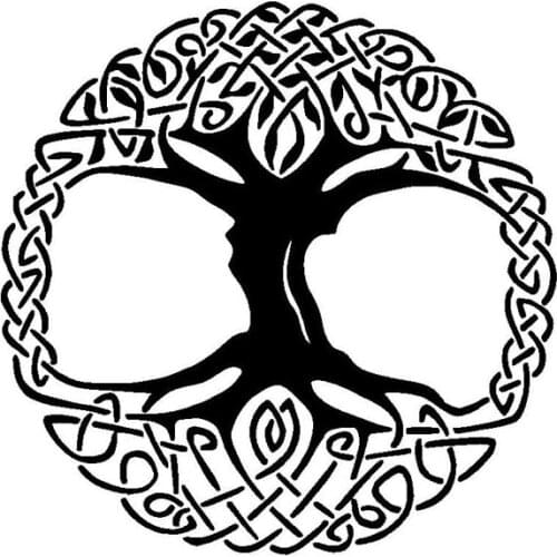 Car Styling Lush Tree of Life Car Stickers Waterproof Sunscreen Car Accessories Pvc 16cm X 13cm