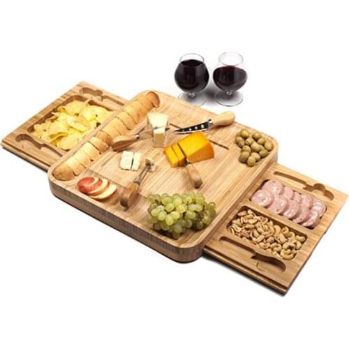 Bamboo Milk Board Cheese Board Cutting Tool Set multi-functional Cutting Board Wood pizza board Bamboo solid wood cutting board