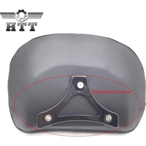 Aftermarket free shipping Motorcycle parts Sissy Bar Backrest Pad Mount Kit w/ Plate For '09-'17 Harley Touring Black