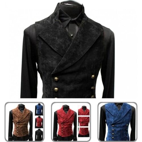 CHAXIAOA Men's Double Breasted Vests