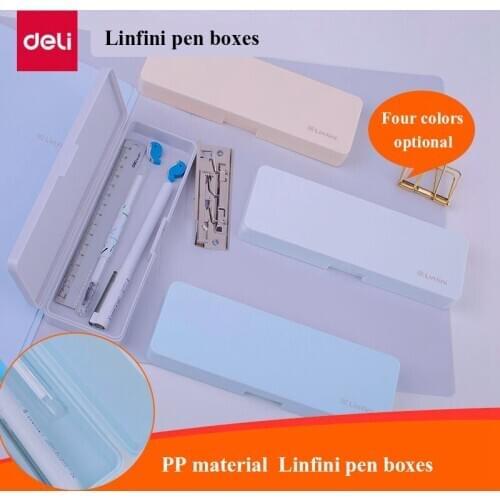 Deli 8328 plasitc pencil box pencil case 4 colors optional student children pencil box Top brand Deli from Ningbo China
