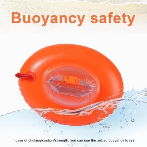 PVC Swimming Buoy Safety Double Airbags Tow Float Swimming Inflatable Flotation Dry Bag Diving Safety Signal Air Bag