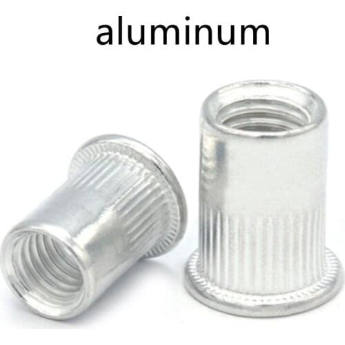 20-50Pcs M3 M4 M5 M6 M8 Aluminum Alloy Rivnut Flat Head Threaded Rivet Insert Nutsert Cap Rivet Nut