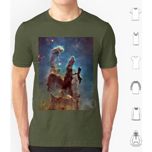 Pillars Of Creation T Shirt Print Cotton Bleusky Pillars Of Creation Universe Stars Galaxy Planets Space Eagle Nebula 16 M16