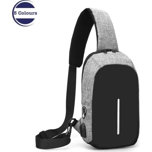 Creative Chest Bag Outdoor Leisure USB Bag Multi-function Bag Shoulder Bag Travel Quality Fabric Crossbody Bag