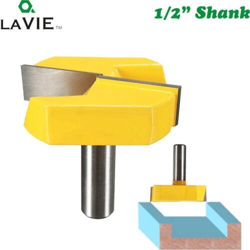 LAVIE 12mm 1/2" Shank 2-1/4" Bottom Cleaning Router Bit Straight Bit Wood Clean Milling Cutter for Wood Woodworking Bits MC03102