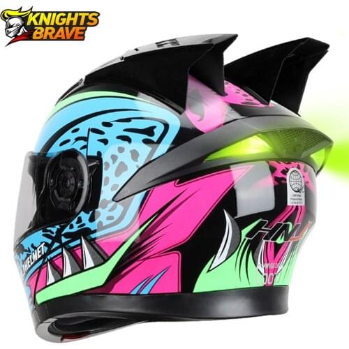 Casque Moto Men Motorcycle Helmet Modular Dual Lens Helmet Motorcycle Motocross Crash Filp Up Helmets Casco Moto Casque