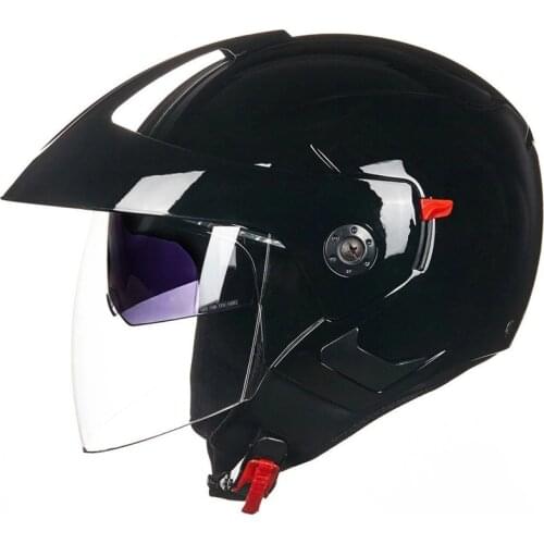 Motorcycle Helmet Open Face Dual Lens Visors Moto Helmet Electric Bicycle Helmet Men Women Summer Scooter Motorbike Helmet S XXL