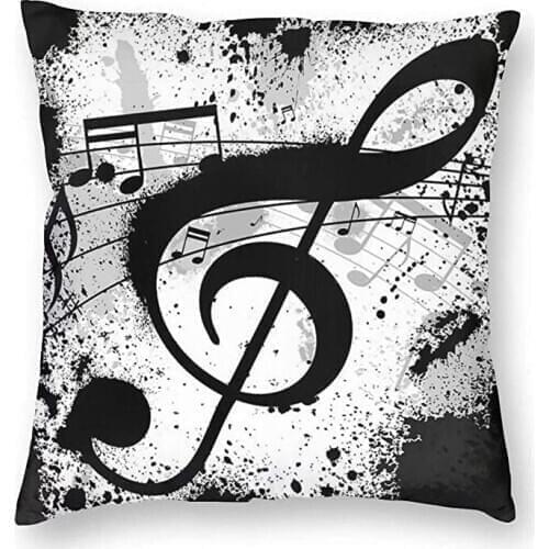 Music Note Throw Decorative Pillow Case Home Decor Square 18x18 Inches Pillowcase