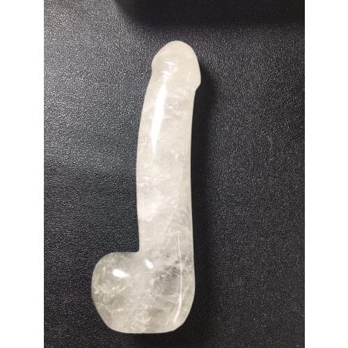 Sell new fashion natural clear crystal penises, crystal hand-carved penises
