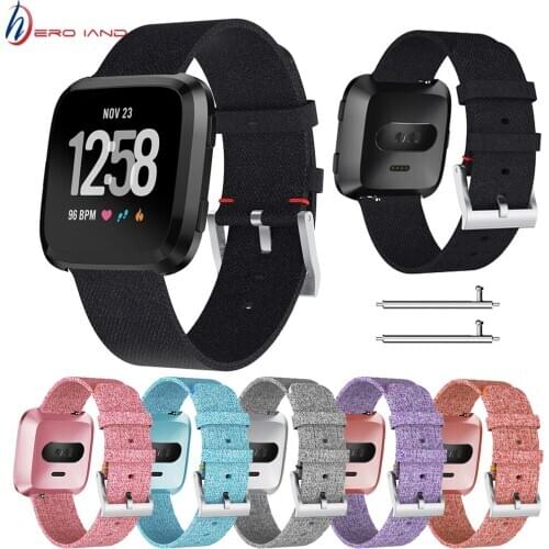 For Fibit Versa Band Nylon Woven Fabric SmartbandStrap For Fitbit Versa 2 / Versa Lite Smart Watch Accessories