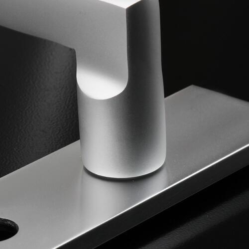 1Pcs with Accessories Silver Aluminum Door Locks Continental Bedroom Minimalist Interior Door Handle Lock Cylinder Security Lock