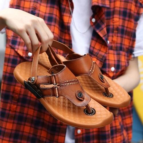 Sandel homme sandalia rubber 2019 verano slapi couro beach 2020 man deportivas shoes leather flops ete owens mens masculina de