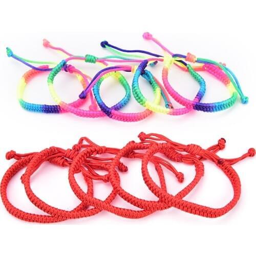 Unisex Jewelry Double Layer Red String Handmade Braided Rope Men Women Hand Strap Charm Bracelet For Women Gift