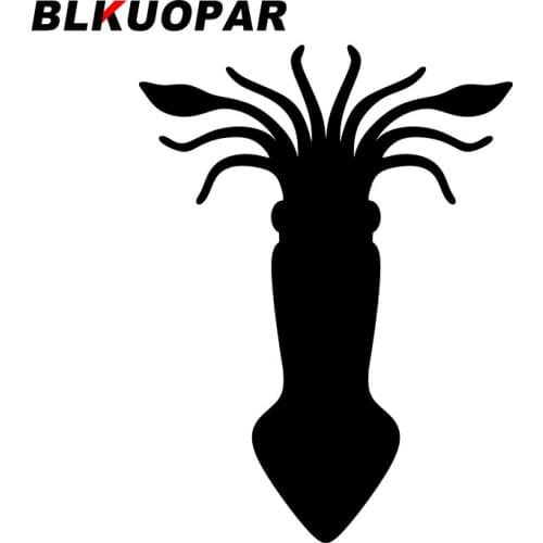 BLKUOPAR for Squid Silhouette Decal Bumper Vinyl Material Car Stickers Suitcase Waterproof Windshield Sunscreen Funny Decoration