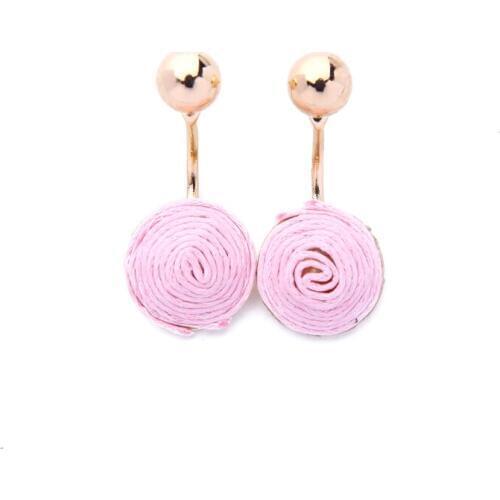 Pink & Black Handmade Ethnic Earrings for Women Boho Wax Thread Weaved Hanging Earrings Jackets Wholesale